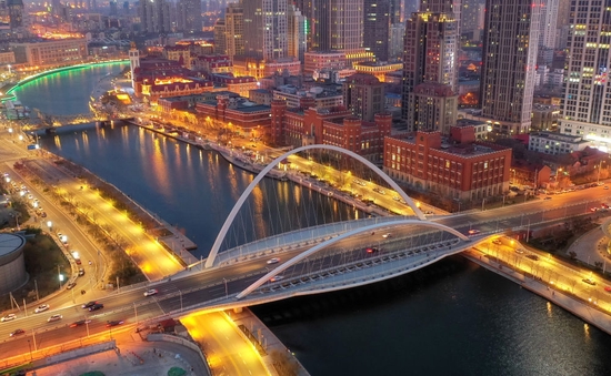↑天津大沽橋。
