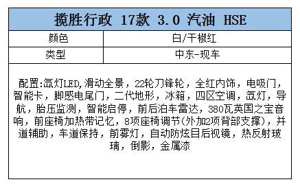 17款路虎揽胜行政 购车狂潮价格全面下调