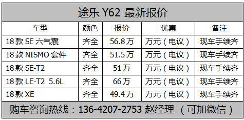 18款日产尼桑途乐Y62最新报价促销全国