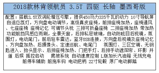 18款林肯领航员商务 全新升级性能出众