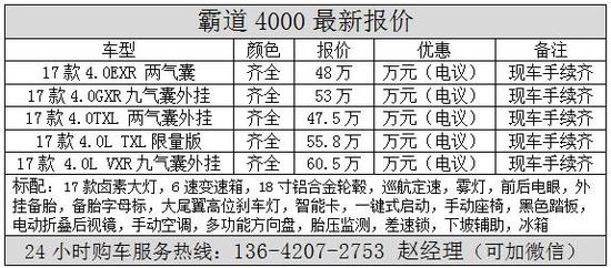 2018款中东版丰田霸道4000现车特惠热销