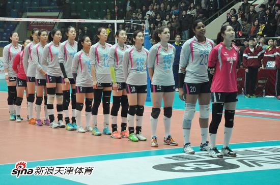 天津女排3-1北汽夺常规赛亚军 半决赛对阵八一