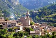 西班牙马略卡 肖邦小镇的蓝眼猫