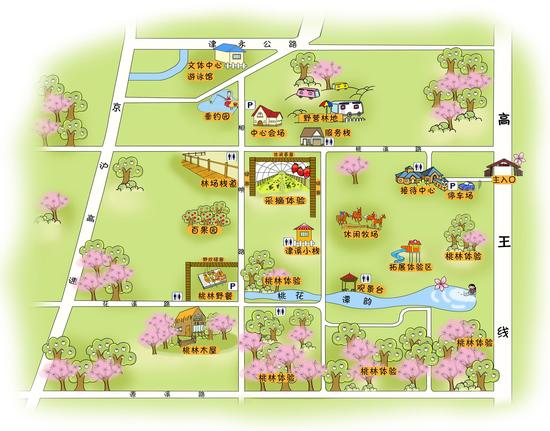 津溪桃源景区导览图.