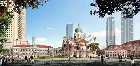 西开教堂及周边区域规划效果图