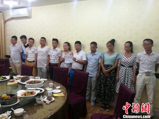 图为抓获的涉传人员