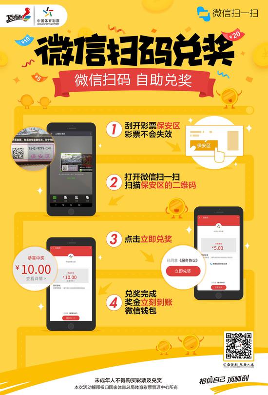 即开型体育彩票顶呱刮推出自助兑奖业务 面向