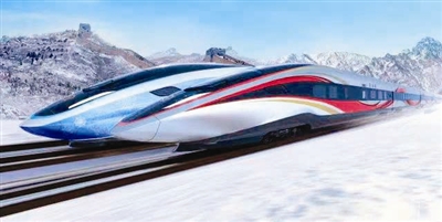 京张高铁“复兴号”智能动车组。 图片由铁路部门提供