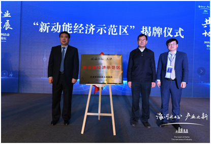(天津市河北区区委领导、国家工信部产业政策司领导、旺海嘉嵘董事许大金)