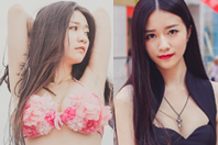 同济校花置身麦田神情陶醉