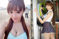 同济校花置身麦田神情陶醉