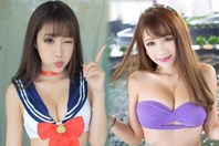 同济校花置身麦田神情陶醉