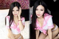 同济校花置身麦田神情陶醉