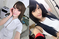 同济校花置身麦田神情陶醉