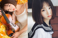 同济校花置身麦田神情陶醉