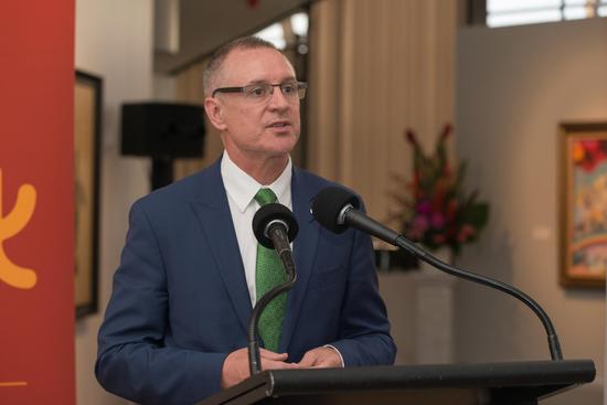 澳大利亚南澳州州长魏杰（Jay Weatherill ）在开幕仪式上致辞