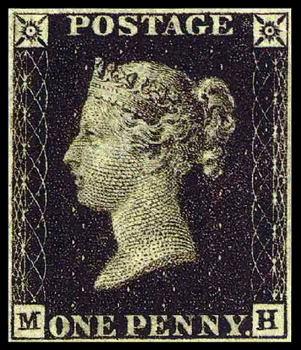 世界上第一枚邮票“黑便士”