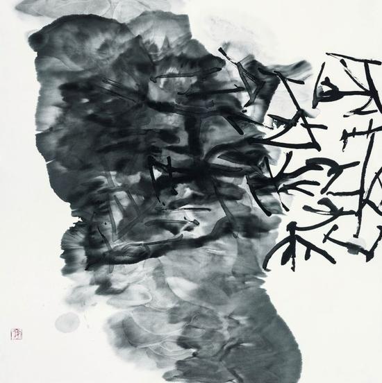 《空山之一》68cm×68cm 纸本水墨 2004