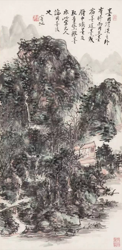 黄宾虹 溪山幽居

　　纸本立轴

　　68 × 34 cm

　　成交价：RMB 2，875，000