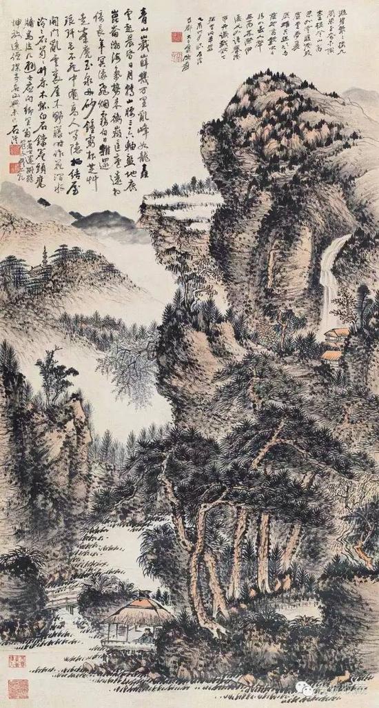 張大千仿石溪《山水圖》