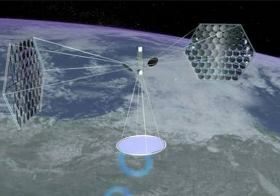 太空太阳能电站示意图