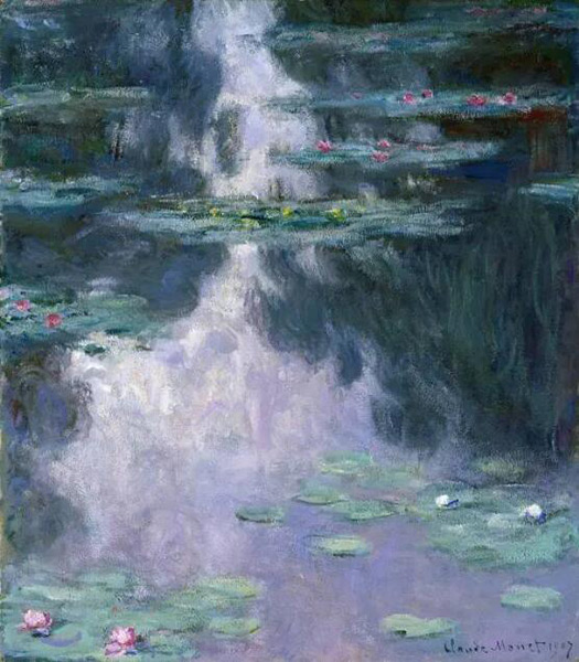 莫奈，《睡莲》，1907，休斯顿美术博物馆
