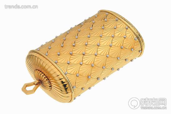 Bulgari黄金镶钻化妆盒,1950年