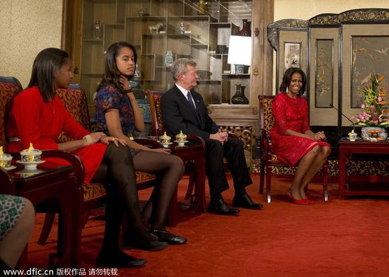 米歇尔及女儿亮相<em>钓鱼台国宾馆</em>_新浪湖北时尚