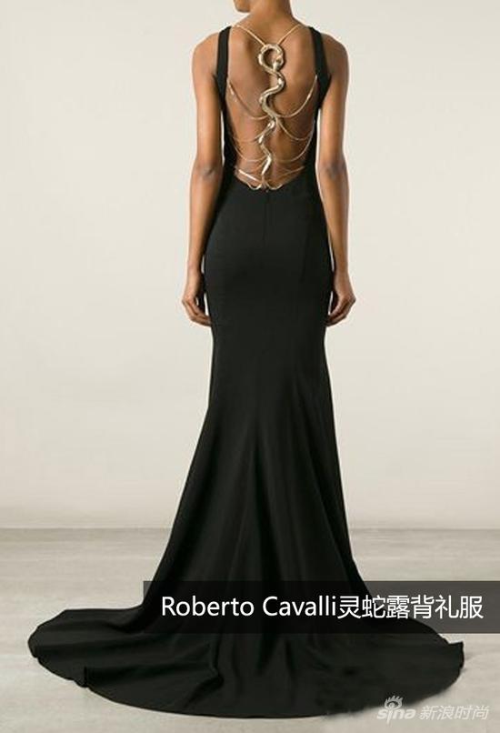 Roberto Cavalli灵蛇露背礼服