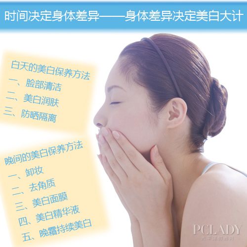 身体差异决定美白大计