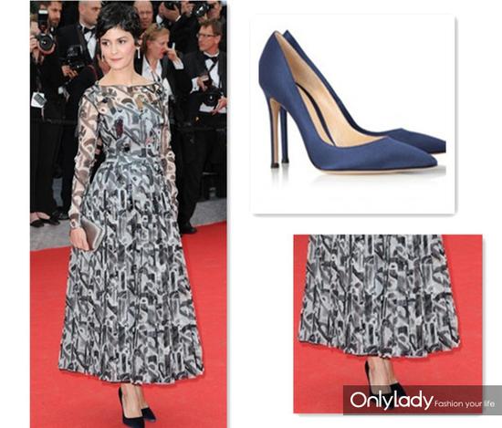 奥黛丽·塔图穿Gianvito Rossi女鞋