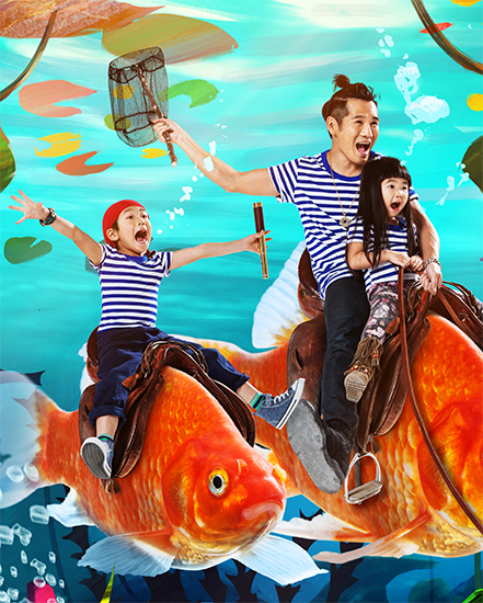 爸爸去哪2星爸萌娃亲子装时尚大pk