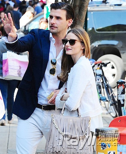 奥利维亚·巴勒莫 (Olivia Palermo) 和未婚夫Johannes Hubl