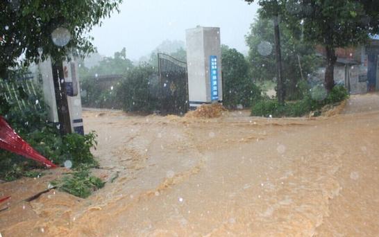 台风麦德姆袭赣 多地暴雨被淹