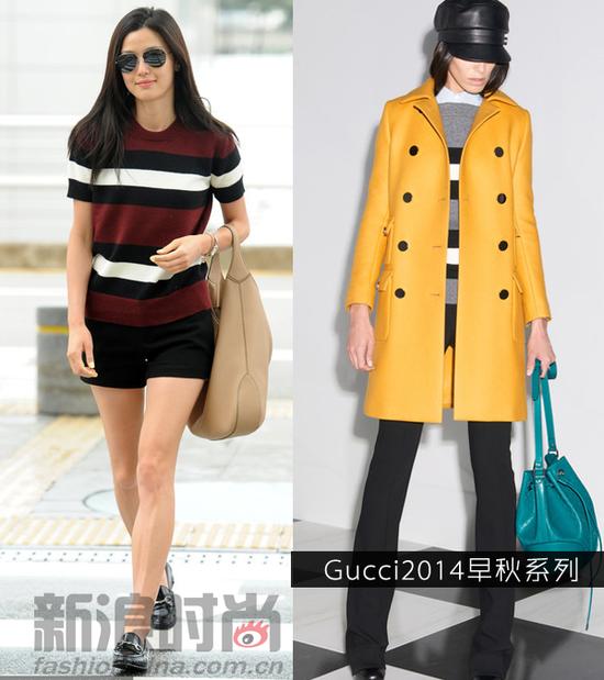 全智贤身穿Gucci2014早秋系列