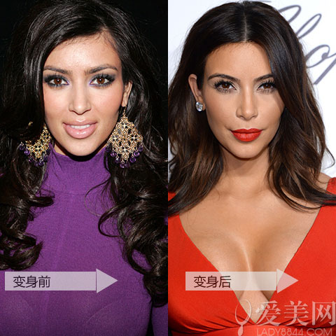 变身女星：Kim Kardashian对比照