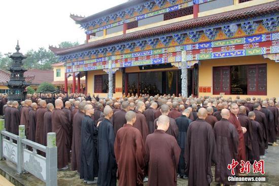 湖北天求禅寺传戒法会启动