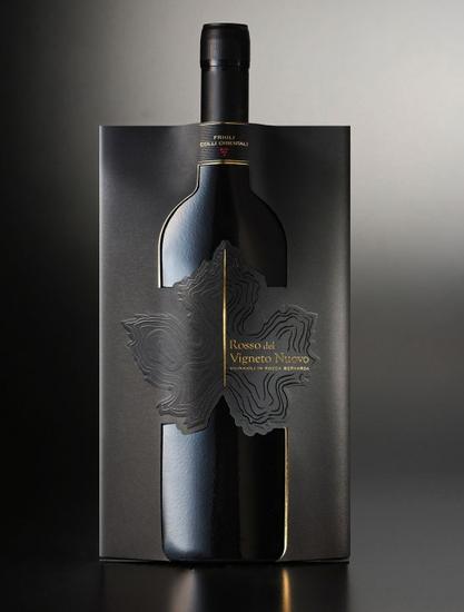 最炫酷葡萄酒瓶 像葡萄叶