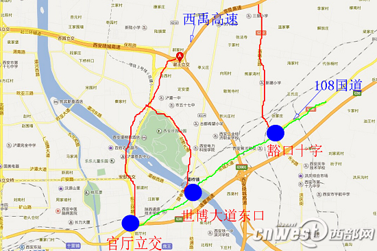 108国道西安至临潼段分流限行 大型货车绕行