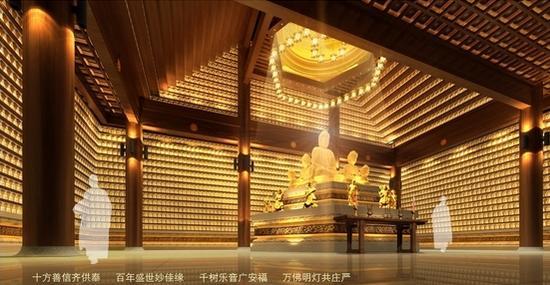 安福寺依经兴建广严城供奉药师佛