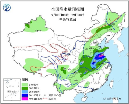 全国降水量预报