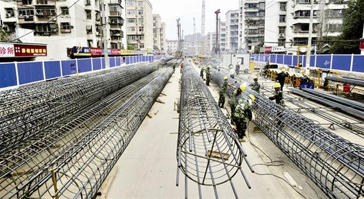 武汉地铁7号线南湖片区首个地铁站开始施工(图