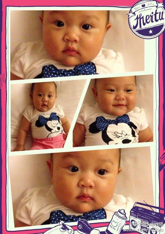 馨爷两岁生日羞涩出镜 李小璐晒女呆萌照