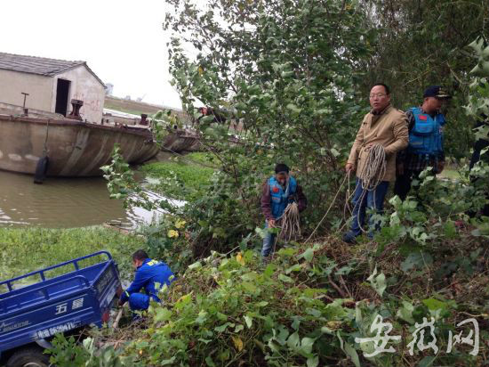 阜阳一摩托三轮车坠河 司机疑落水正在搜寻