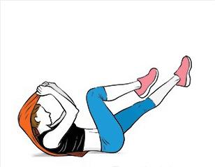 两脚交替做踩单车动作