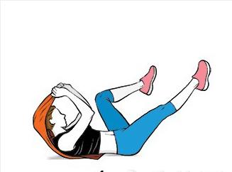 仰卧起坐式踩单车