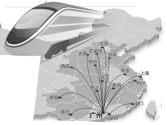 南广铁路开行18对动车组 广州至南宁约4小时