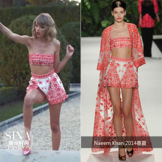 Taylor Swift身穿Naeem Khan 两件套