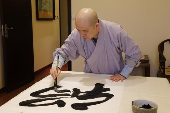 云峰寺智果大和尚、文殊院仁楷法师光临普照精舍做交流