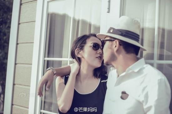 杨乐乐孕期夫妻写真曝光 汪涵亲吻孕肚